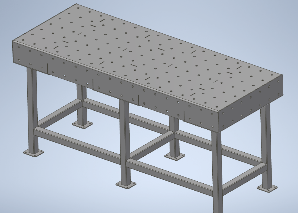Weld Fixture Table Manufacturing Drawings 72x28